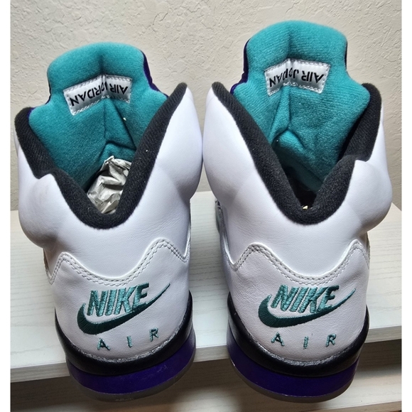 Nike Air Jordan Retro 5 Grape Fresh Prince NRG No Lace 9.5 Mens Sneakers Shoes